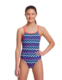 FUNKITA Girls Nautical Mile Diamond Back Swimsuit -Swim District Funkita nautical mile dimamond back swimsuit 1