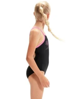 Speedo Girls Boom Logo Thinstrap Muscleback - Black/Pink 15 Speedo Girls Boom Logo Thinstrap Muscleback - Black/Pink -Swim District GirlsBoomLogoThinstrapMuscleback BluePurple 5