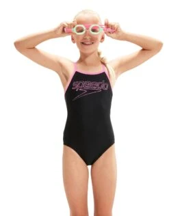 Speedo Girls Boom Logo Thinstrap Muscleback - Black/Pink 11 Speedo Girls Boom Logo Thinstrap Muscleback - Black/Pink -Swim District GirlsBoomLogoThinstrapMuscleback BluePurple 6