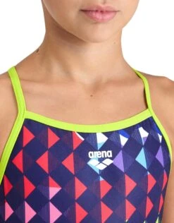 Arena Girls Carnival Lightdrop Back Swimsuit - Green/Multi -Swim District GirlsCarnivalLightdropBackSwimsuit GreenMulti 2