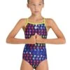 Arena Girls Carnival Lightdrop Back Swimsuit - Green/Multi -Swim District GirlsCarnivalLightdropBackSwimsuit GreenMulti 5