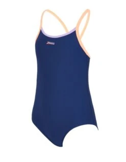 Zoggs Girls Kerrawa Strikeback Swimsuit - Navy/Purple/Coral -Swim District GirlsKerrawaStrikebackSwimsuit NavyPurpleCoral 3
