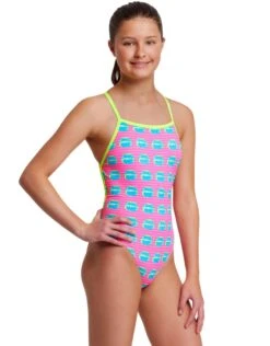FUNKITA Girls Kiss Kiss Strapped In Swimsuit -Swim District GirlsKissKissStrappedInSwimsuit 1
