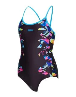 Zoggs Girls Neon Cracker Sprintback Swimsuit -Swim District GirlsNeonCrackerSprintbackSwimsuit 2