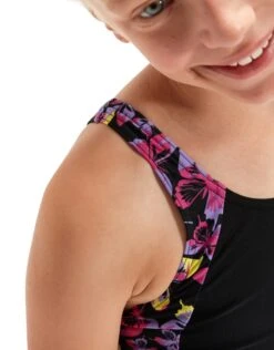 Speedo Girls Panel Legsuit - Black/Pink 15 Speedo Girls Panel Legsuit - Black/Pink -Swim District GirlsPanelLegsuit BlackPink 6