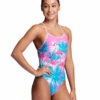 FUNKITA Girls Pretty Pink Single Strap Swimsuit -Swim District GirlsPrettyPink 4