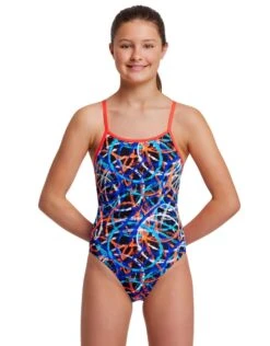 FUNKITA Girls Spin Doctor Diamond Back Swimsuit -Swim District GirlsSpinDoctorDiamondBackSwimsuit 3