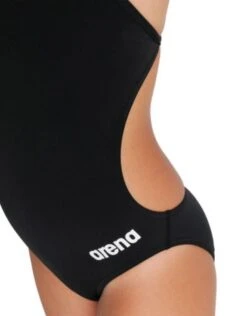 Arena Girls Team Challenge Solid Swimsuit - Black/White -Swim District GirlsTeamChallengeSolidSwimsuit BlackWhite 3