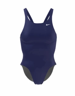 Nike Hydrastrong Solid Fastback Swimsuit - Midnight Navy -Swim District HydrastrongFastbackSwimsuit Blue 3