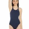 Nike Hydrastrong Solid Fastback Swimsuit - Midnight Navy -Swim District HydrastrongSolidFastbackSwimsuit MidnightNavy