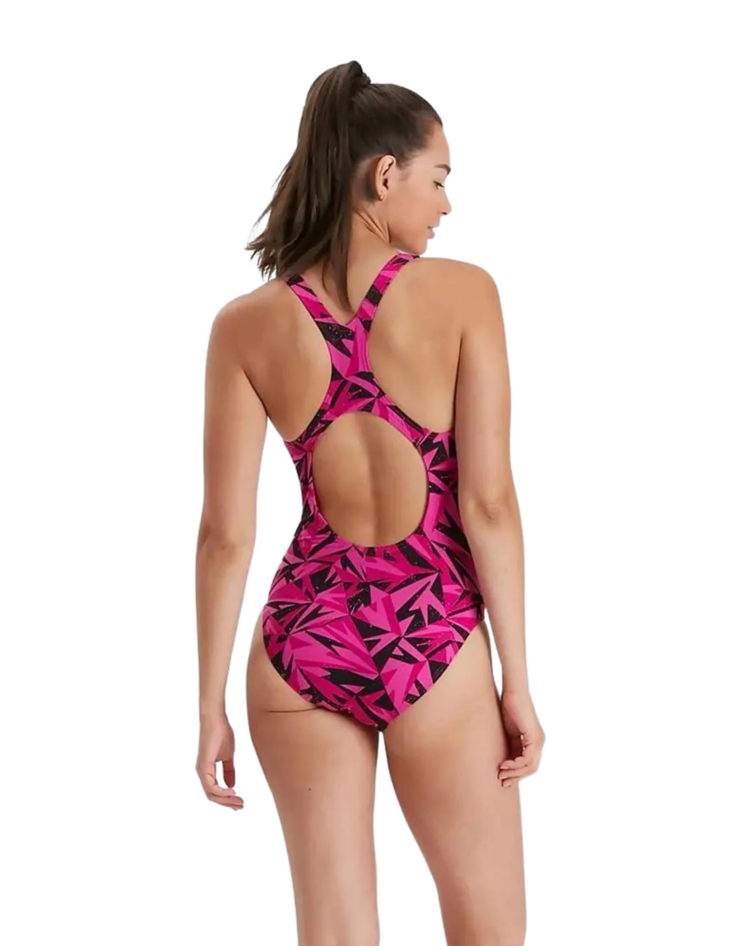 Speedo Hyperboom Allover Medalist Swimsuit - Pink 4 Speedo Hyperboom Allover Medalist Swimsuit - Pink - Image 2