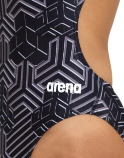 Arena Kikko Pro Challenge Back Swimsuit - Black/White -Swim District KikkoProChallengeBackSwimsuit BlackWhite 3