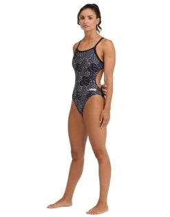 Arena Kikko Pro Challenge Back Swimsuit - Black/White -Swim District KikkoProChallengeBackSwimsuit BlackWhite 4