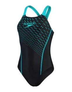 Speedo Medley Logo Medalist Swimsuit - Black/Green -Swim District MedleyLogoMedalistSwimsuit BlackBlue 5