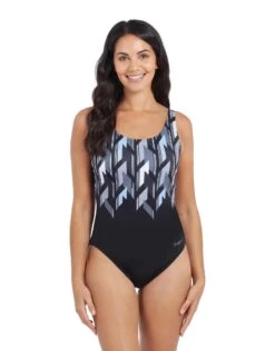 Zoggs Metropolis Print Adjustable Scoopback Swimsuit