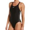 Nike Logo Tape Fastback Swimsuit 1 Nike Logo Tape Fastback Swimsuit -Swim District NESSB130 2
