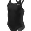Nike Girls Hydrastrong Performance Fastback Swimsuit - Black 2 Nike Girls Hydrastrong Performance Fastback Swimsuit - Black -Swim District Nike Girls Hydrostrong Fastback NESSA764 Black Side