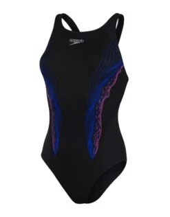 Speedo Panel Recordbreaker Swimsuit - Black/Blue -Swim District PanelRecordbreakerSwimsuit BlackBlue 1