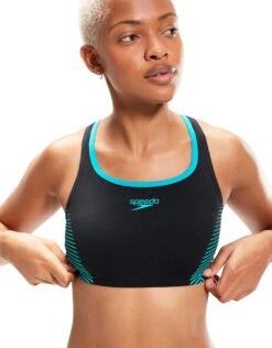 Speedo Placement 2 Piece Swimsuit - Black/Green -Swim District Placement2PieceSwimsuit BlackGreen 5