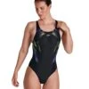 Speedo Placement Digital Recordbreaker Swimsuit - Black/Yellow -Swim District PlacementDigitalRecordbreakerSwimsuit BlackYellow 1