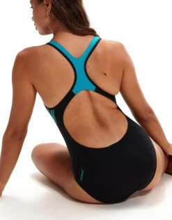 Speedo Placement Laneback Swimuit - Black/Blue -Swim District PlacementLanebackSwimuit BlackBlue 2