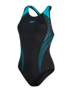 Speedo Placement Laneback Swimuit - Black/Blue -Swim District PlacementLanebackSwimuit BlackBlue 7