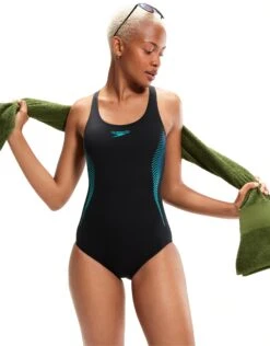Speedo Placement Muscleback Swimsuit - Black/Green -Swim District PlacementMusclebackSwimsuit BlackBlue 4 5dc7f9b1 7920 4112 8276 0f09a8ee90da