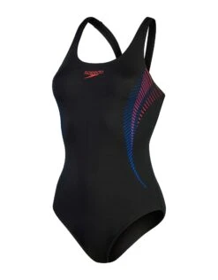 Speedo Placement Muscleback Swimsuit - Black/Red -Swim District PlacementMusclebackSwimsuit BlackRed 2