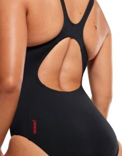 Speedo Placement Muscleback Swimsuit - Black/Red -Swim District PlacementMusclebackSwimsuit BlackRed 3
