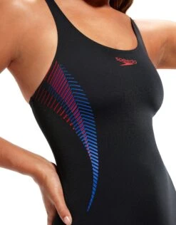 Speedo Placement Muscleback Swimsuit - Black/Red -Swim District PlacementMusclebackSwimsuit BlackRed 4