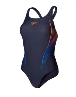 Speedo Placement Powerback Swimsuit - Grey/Red -Swim District PlacementPowerbackSwimsuit GreyRed 3