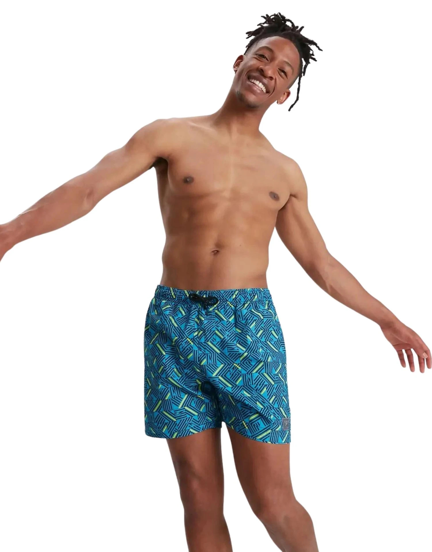 Speedo Printed Leisure 16" Swim Watershorts - Blue 5 Speedo Printed Leisure 16" Swim Watershorts - Blue - Image 3