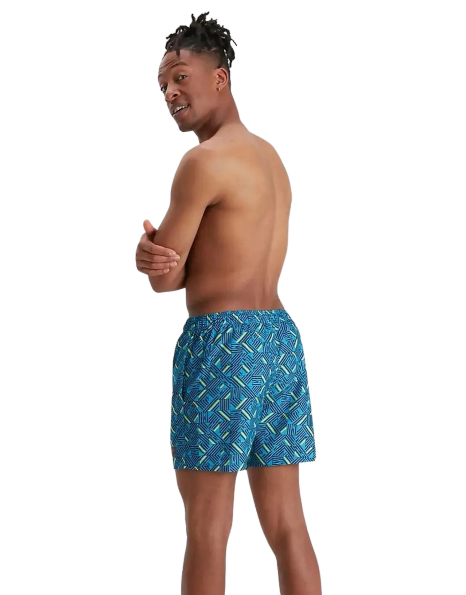 Speedo Printed Leisure 16" Swim Watershorts - Blue 4 Speedo Printed Leisure 16" Swim Watershorts - Blue - Image 2