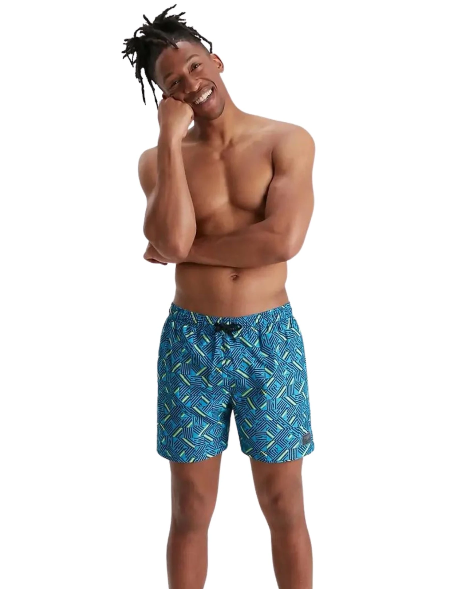 Speedo Printed Leisure 16" Swim Watershorts - Blue 3 Speedo Printed Leisure 16" Swim Watershorts - Blue