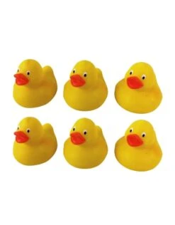 Rubber Duckies - Pack Of 6 - Yellow