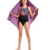 Speedo Girls Digital Placement Splashback - Black/Pink -Swim District SP 800262514738 2