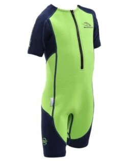 Stingray HP Short Sleeve Kids Wetsuit - Green/Navy