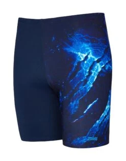 Zoggs Slash Print Mid Swim Jammer - Navy -Swim District SlashPrintMidSwimJammer Navy 2