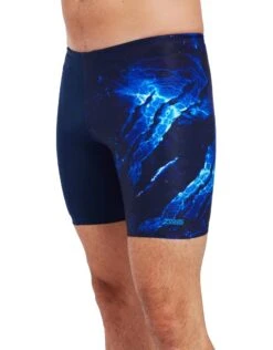 Zoggs Slash Print Mid Swim Jammer - Navy -Swim District SlashPrintMidSwimJammer Navy 5