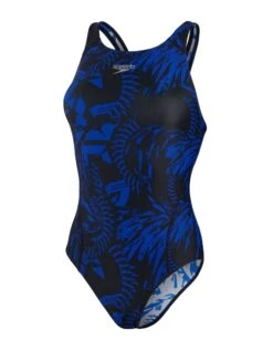 Speedo Allover Recordbreaker Swimsuit - Black/Blue -Swim District Speedo Allover Swimsuit BlueBlack