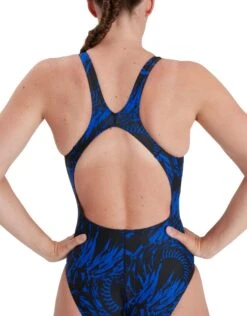 Swim District 4 Swim District -Swim District Speedo Allover Swimsuit BlueBlack Back Shot