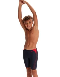 Speedo Boys HyperBoom Splice Swim Jammer - Navy/Red