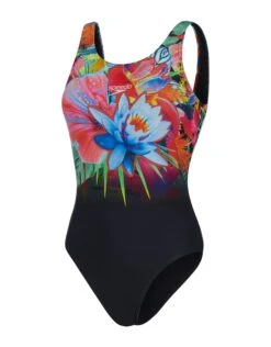 Speedo Digital Placement U-Back Swimsuit - Black/Multi -Swim District Speedo Digital Placement U Back Swimsuit Black Multi 3