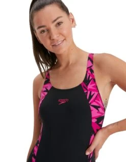 Speedo Hyperboom Splice Muscleback Swimsuit - Black/Pink 14 Speedo Hyperboom Splice Muscleback Swimsuit - Black/Pink -Swim District Speedo HyperboomSpliceMusclebackSwimsuit BlackPink 2