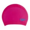 Speedo Junior Long Hair Silicone Swim Cap - Pink -Swim District Speedo Junior Long Hair Cap Pink 1