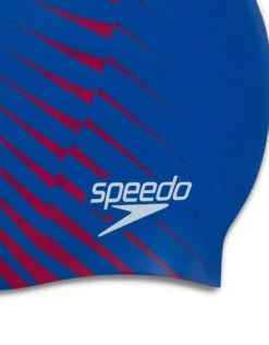 Speedo Reversible Moulded Silicone Swim Cap - Magenta/Blue -Swim District Speedo Reversible Moulded Silicone Cap Magenta Blue 1