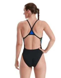 Speedo Placement Thinstrap Muscleback Swimsuit - Multi -Swim District Speedo Swimsuit Placement Thinstrap Muscleback