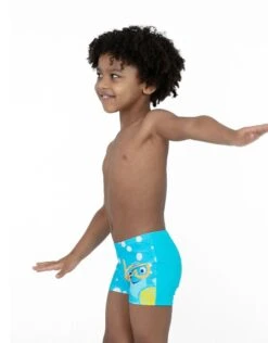 Speedo Tots Boys Tommy Turtle Placement Aquashorts - Aqua Blue -Swim District Speedo Tommy Turtle Placement Aquashorts 7
