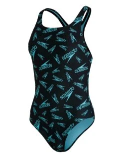 Speedo Boom Logo Allover Medalist Swimsuit - Blue -Swim District SpeedoBoomLogoAlloverMedalistSwimsuit 2