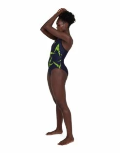 Speedo Boomstar Placement Racerback - Navy/Yellow -Swim District SpeedoBoomstarPlacementRacerback Navy Yellow 3